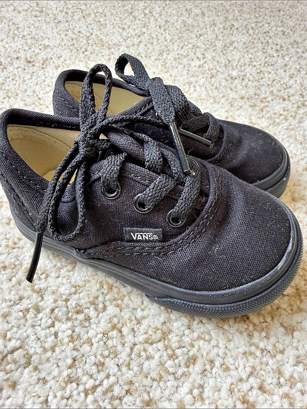 Vans Authentic Elastic Lace Baby Black Sneakers baby US 4